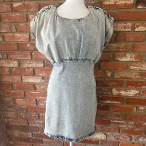Entro Light Wash Denim Mini Dress
